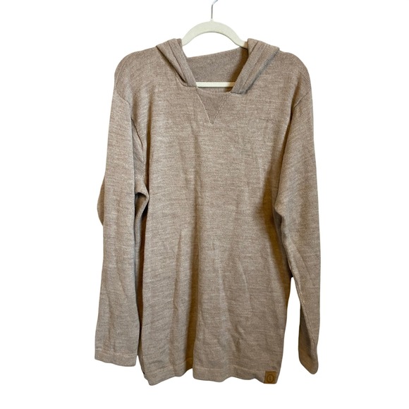 PAKA Sweaters - Paka Royal Alpaca Blend Pullover Hoodie Oatmeal Beige Knit Sweater Unisex XL